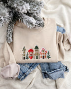 Brodeerattu college christmas village
