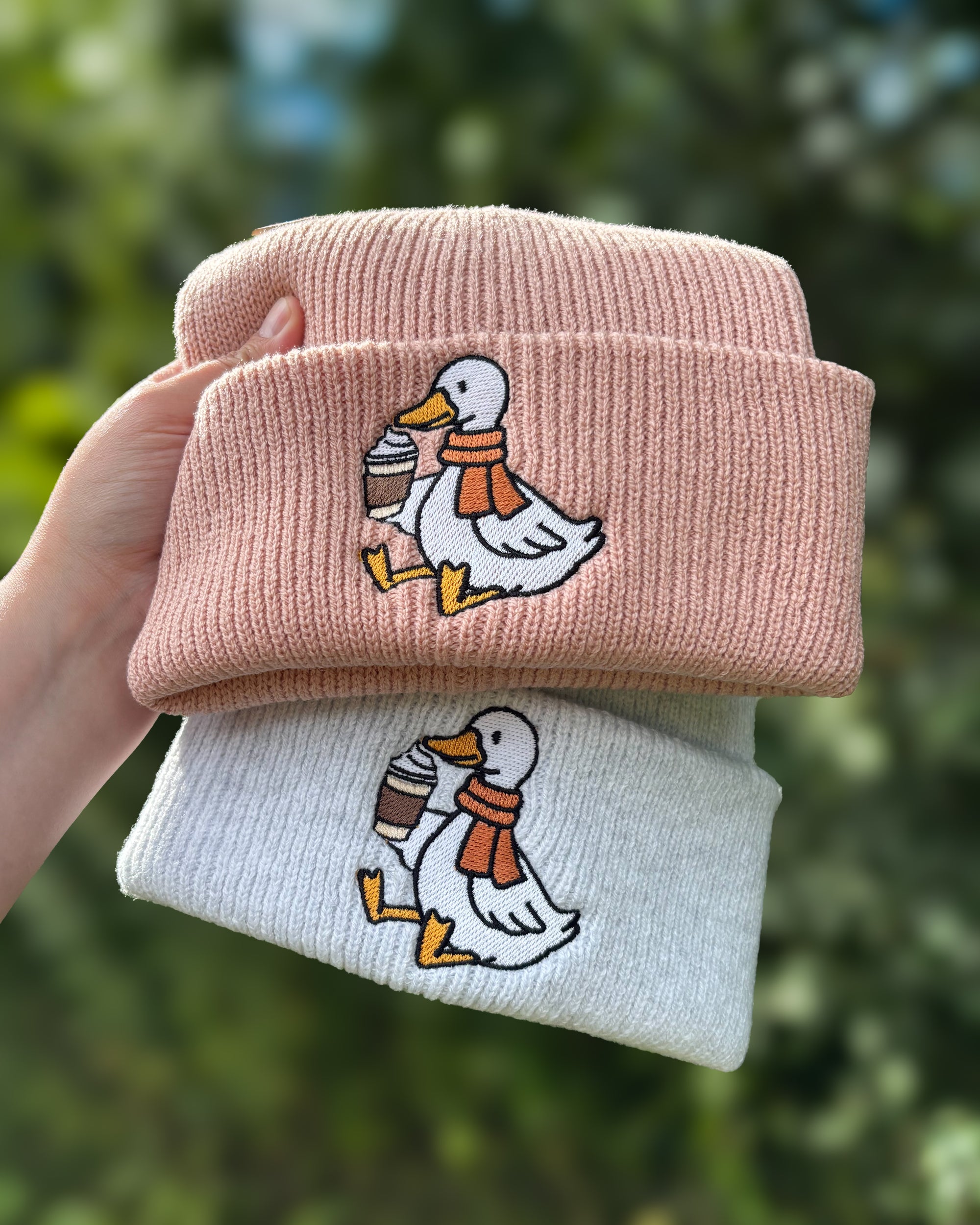 Brodeerattu pipo syksy ankka