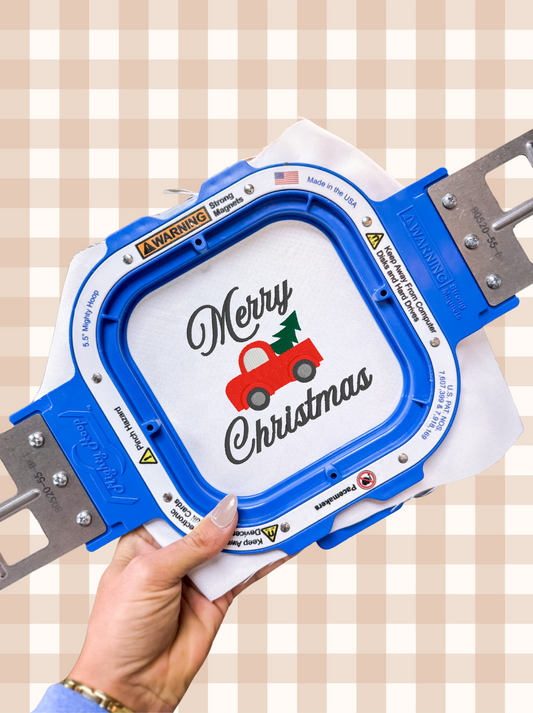 Brodeerattu college merry christmas truck
