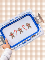 Brodeerattu college gingerbread and candycanes
