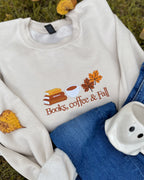 Brodeerattu college books, coffee & fall
