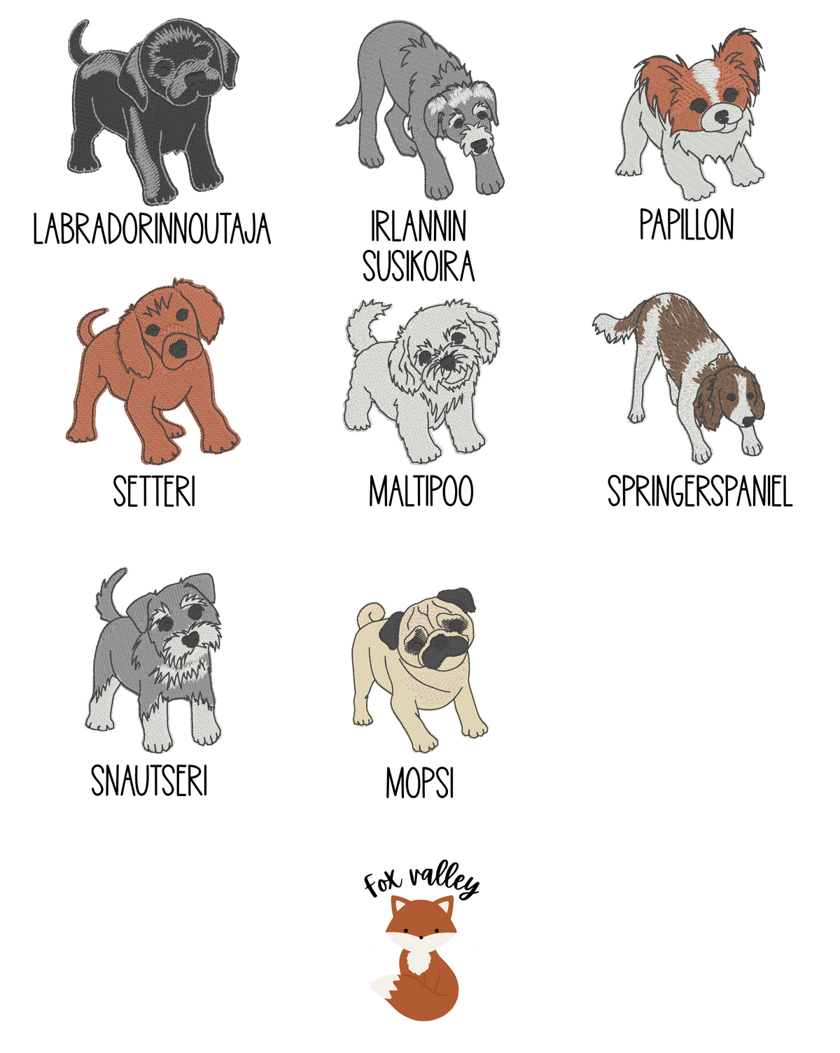 Brodeerattu puuvillapyyhe - lemmikin kuvalla