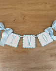 Brodeerattu keepsake banneri fishtail